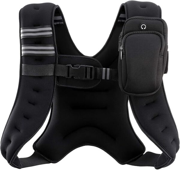 ZELUS წონიანი ჟილეტი 12LB – პროფესიონალური ვარჯიშისთვის | რეგულირებადი, მბრუნავი სტრაპებით, რეფლექტორული დიზაინი