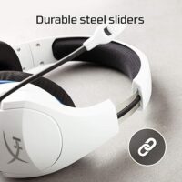 HyperX HHSS1C-KB-WT/G Cloud Stinger Core – უსადენო სათამაშო ყურსასმენი, PS4, PS5, კომპიუტერისთვის, მსუბუქი, გამძლე ფოლადის სლაიდერებით, ხმაურის ჩამხშობი მიკროფონი - თეთრიHyperX HHSS1C-KB-WT/G Cloud Stinger Core – უსადენო სათამაშო ყურსასმენი, PS4, PS5, კომპიუტერისთვის, მსუბუქი, გამძლე ფოლადის სლაიდერებით, ხმაურის ჩამხშობი მიკროფონი - თეთრი - Image 2
